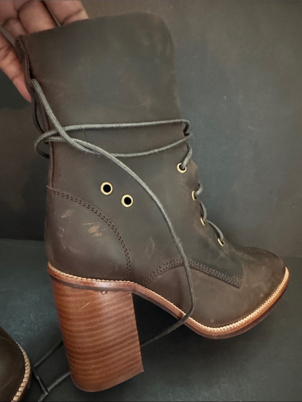 Brown Heeled Juneau Jeffrey Campbell Ankle Boots - Picture 12 of 17